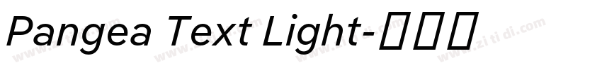 Pangea Text Light字体转换